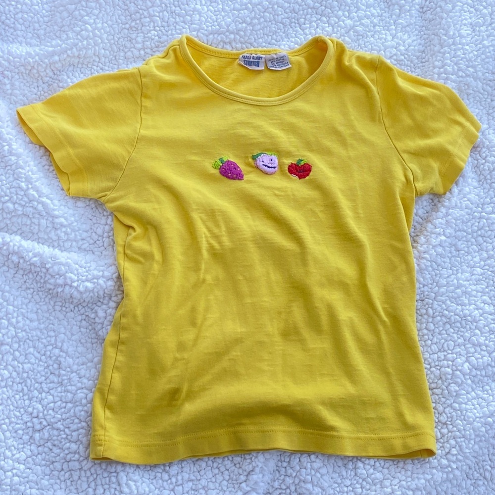 yellow soft t shirt